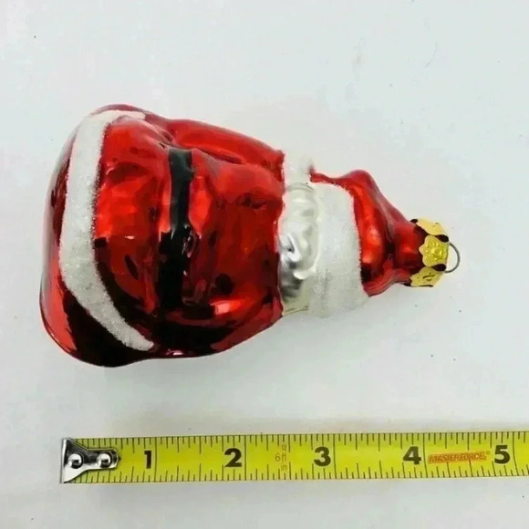 Santa Claus Blown Glass Christmas Hanging Tree Ornament Candy Cane Gifts - Picture 2 of 3
